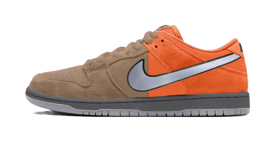 Nike Dunk SB Abrasion Resistant Low top Skateboard Shoes Unisex Orange Brown  vjsneaker.com