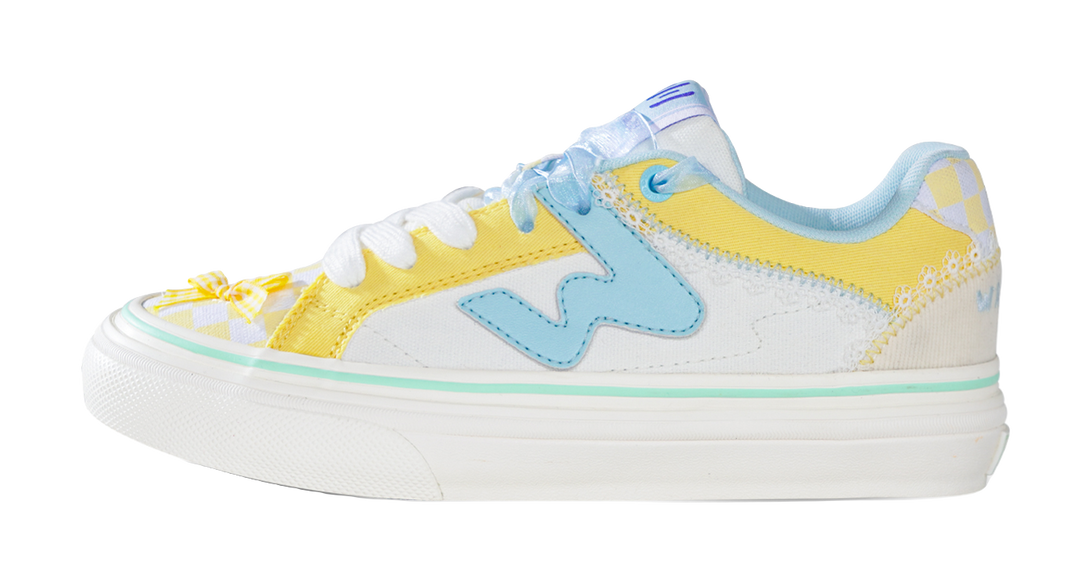 Ollieskate Slip Resistant, Abrasion Resistant, Lightweight Low Top Skateboard Shoes Unisex Yellow 