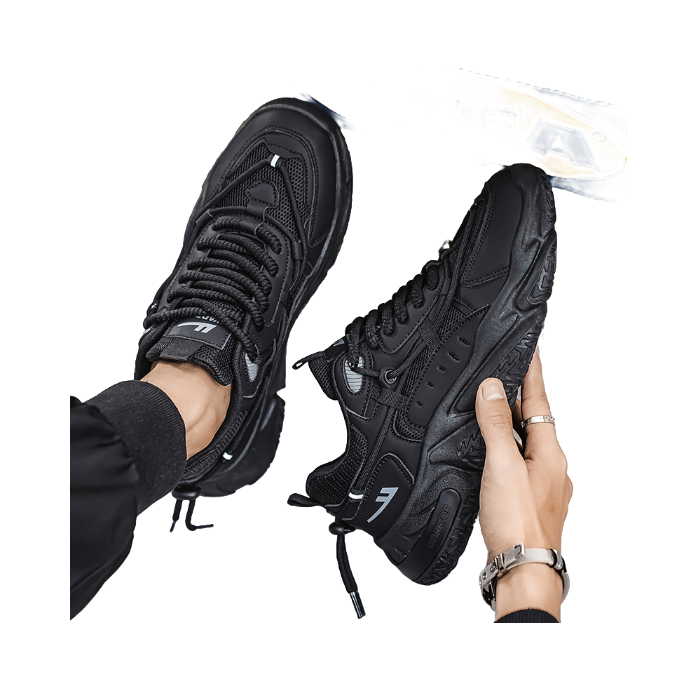 Warrior Warrior Anti-Slip Wear-Resistant Breathable Lightweight Height Increasing Warm Low-Top Chunky Sneakers Unisex 