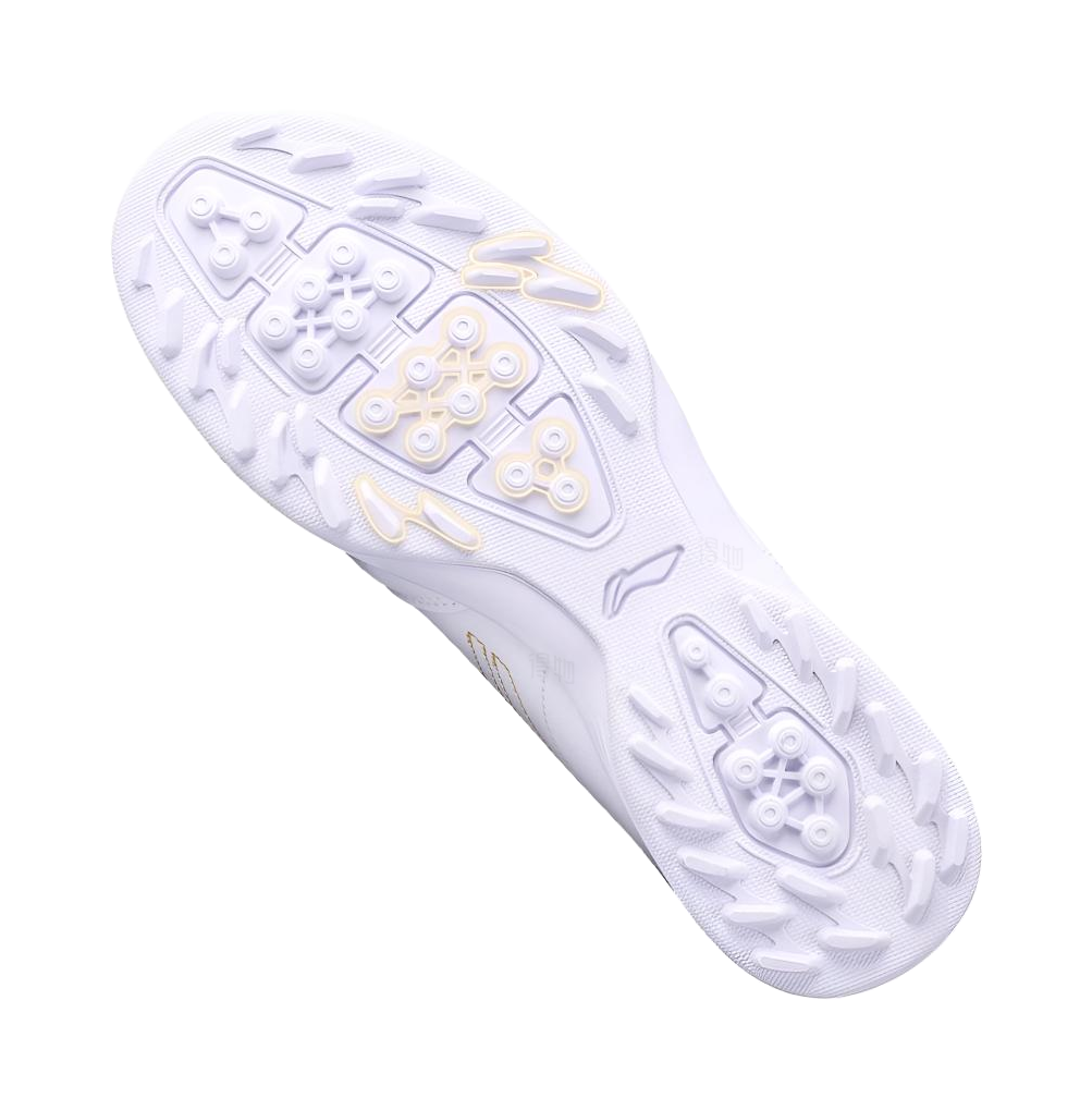 Li-Ning Chang Ge "White Gold" YSTU039-4 - TF Turf Soccer Shoe Unisex White Gold