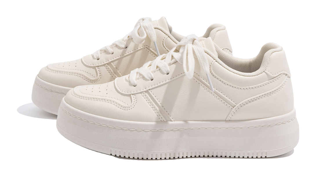 HUANQIU Air Force 1 Coverage Lightweight Height Increasing Low top Skateboard Shoes Women's 