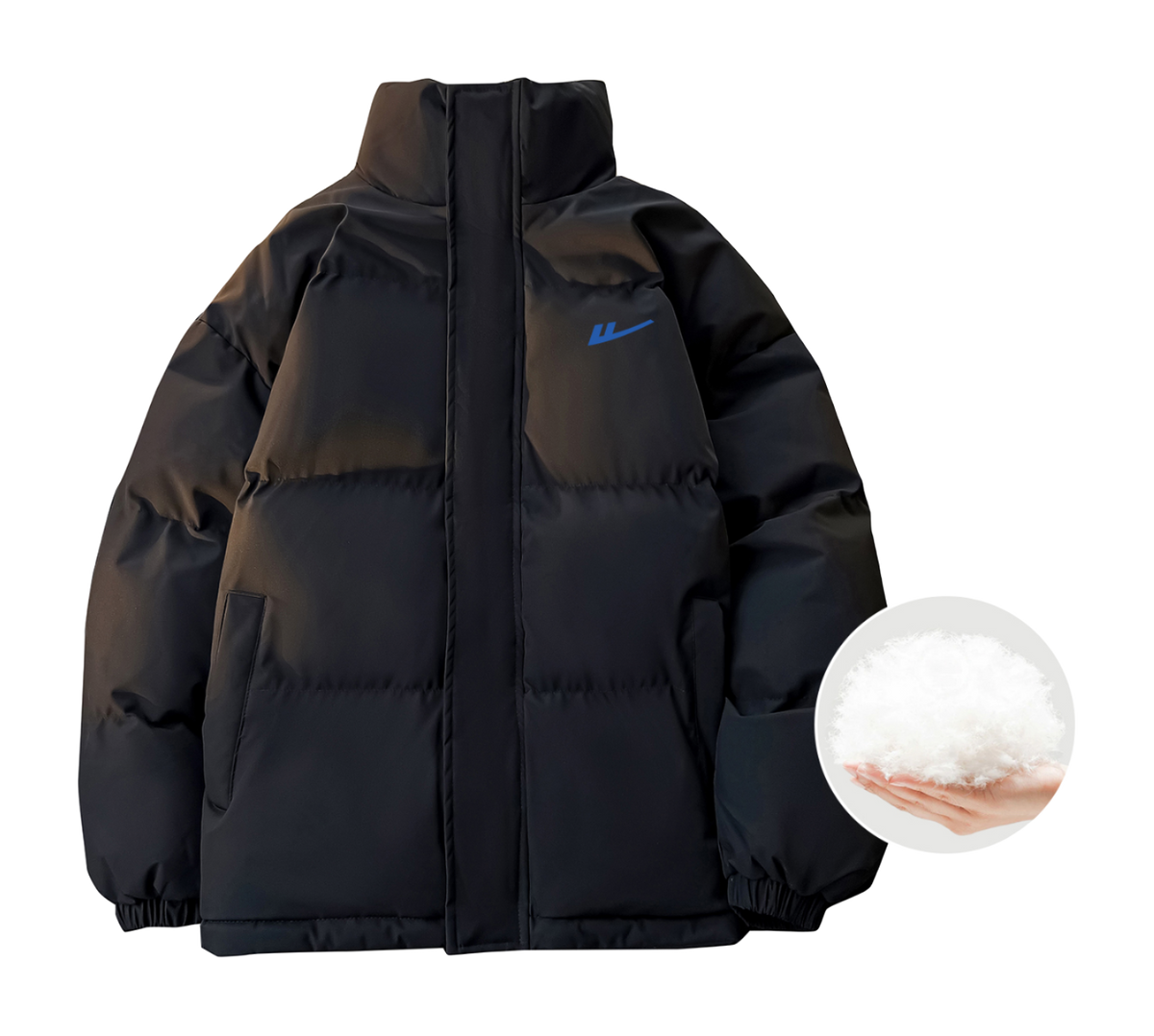 WARRIOR Puffer Jackets Unisex Stand Collar Thickened  VJSNEAKER