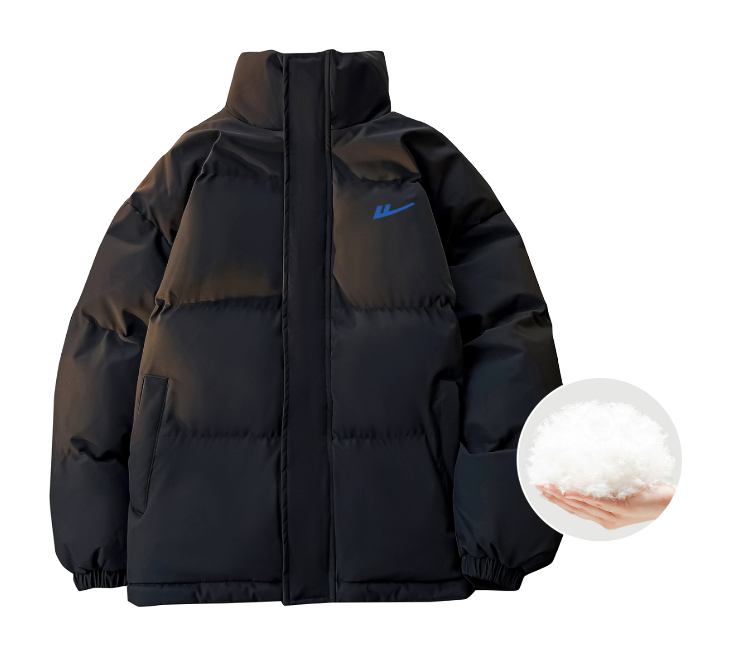 WARRIOR Puffer Jackets Unisex Stand Collar Thickened  VJSNEAKER