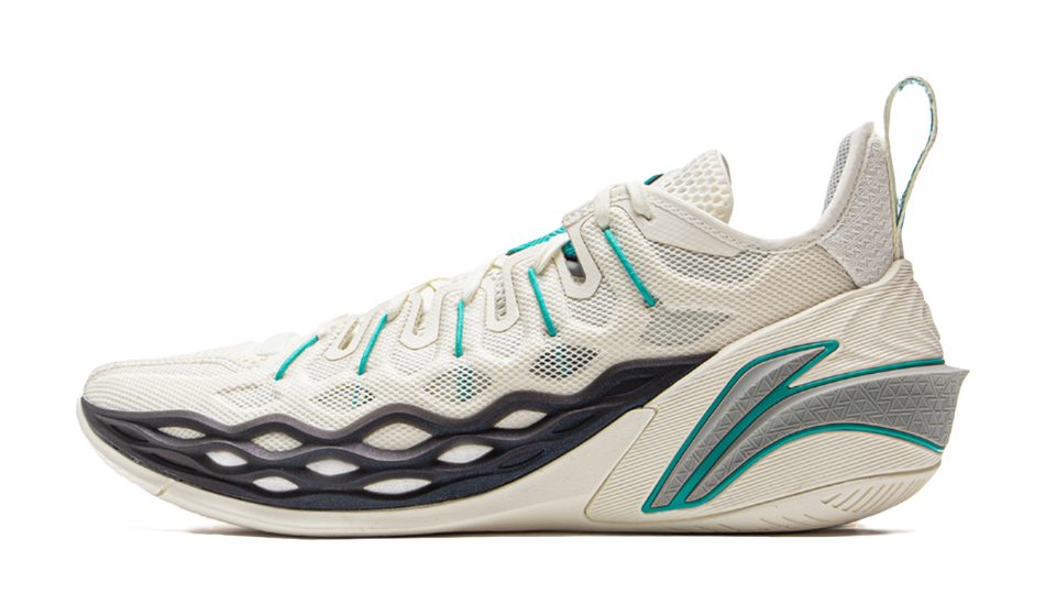 LiNing Buckets Cushioning, Slip Resistant, And Breathable Low Top Basketball Shoes Mens Ivory  VJSNEAKER