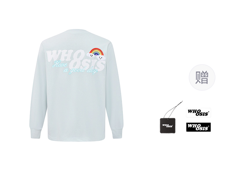 WHOOSIS weather series crochet pocket round neck long sleeve American China-Chic heavy weight casual loose spring autumn winter campus sweater T-shirt for men and women  vjsneaker.com