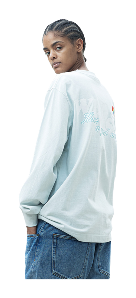 WHOOSIS weather series crochet pocket round neck long sleeve American China-Chic heavy weight casual loose spring autumn winter campus sweater T-shirt for men and women  vjsneaker.com