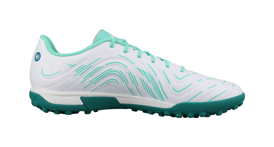 Li-Ning Jin 2 "White Green" YSTV005-3 - Entry-Level Turf Soccer Shoe Unisex