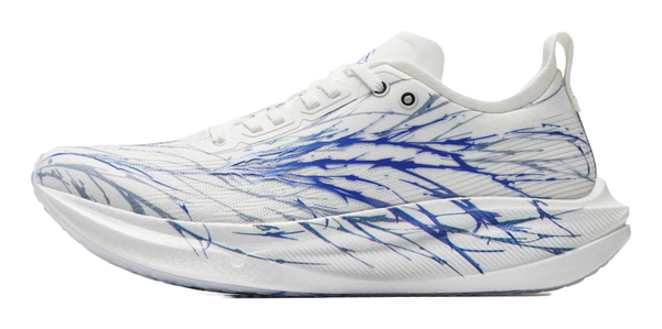 ANTA Mario 2 Running Shoes Men's Low top Papyrus White, Genuine Blue 