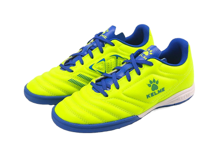 Kelme "Fluorescent Yellow Sapphire Blue" 871701 - TF Training Soccer Shoes Unisex Fluorescent Yellow Sapphire Blue