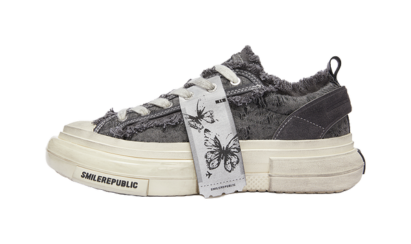 SMILEREPUBLIC INCEPTION 70s INCEPTION 70S ANTIQUE GRAY FRINGE Height Increasing Low Top Canvas Shoes Unisex Gray 