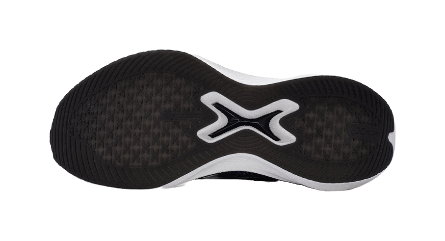 XTEP Two Thousand Kilometers 2.0 Cushioning, Wear Resistant Low top Racing Running Shoes Men's Black/Scallion Green 