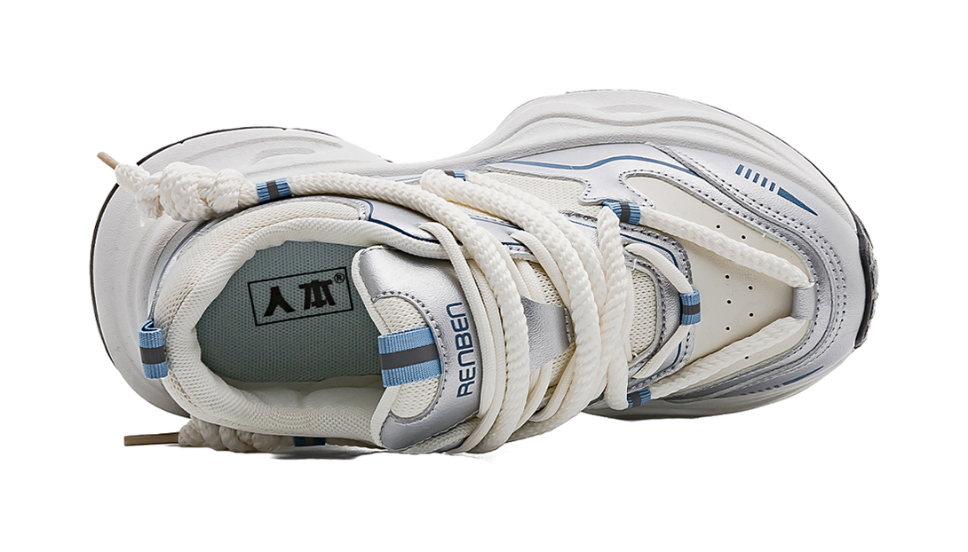 RENBEN Abrasion Resistant Breathable Coverage Balance Height Increasing Low top Chunky Sneakers Unisex 