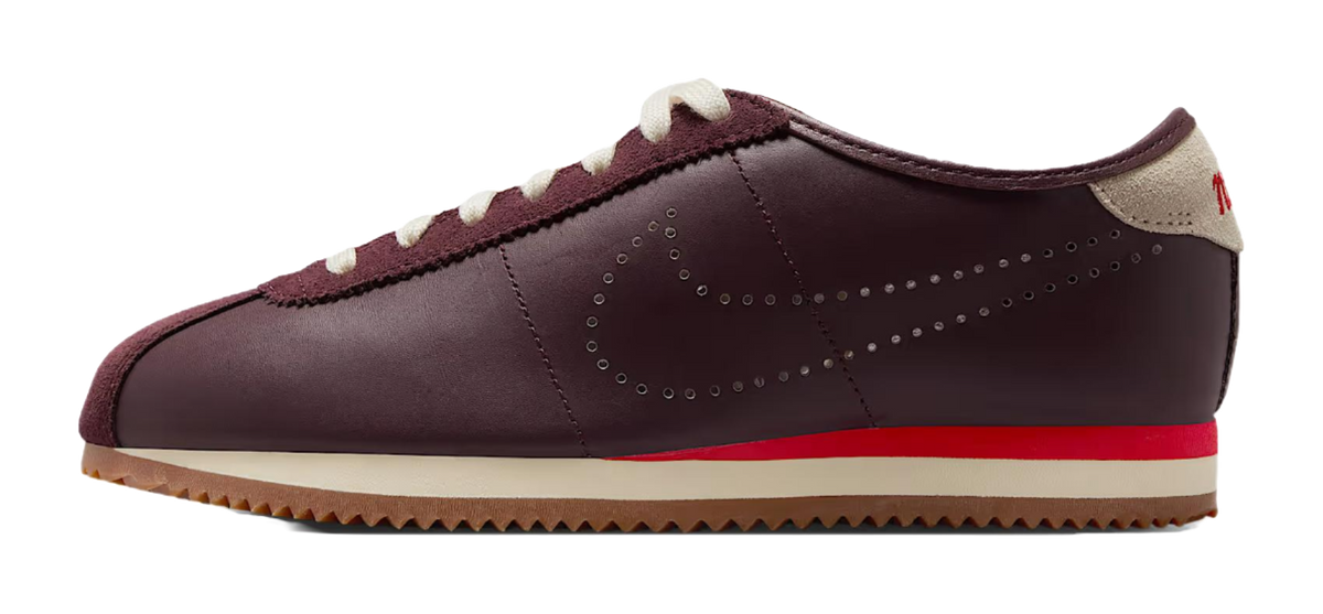 Nike Cortez Abrasion Resistant Low Top Casual Shoes Womens Burgundy  vjsneaker.com