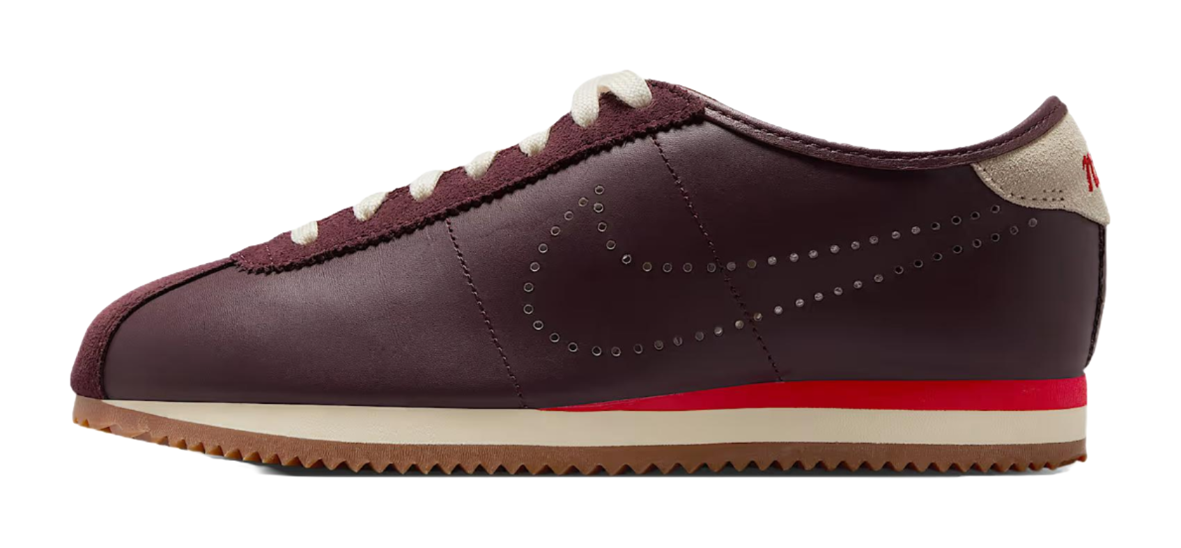 Nike Cortez Abrasion Resistant Low Top Casual Shoes Womens Burgundy  vjsneaker.com