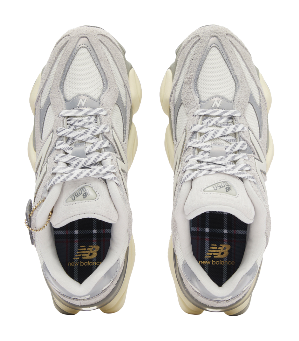 9060 New Balance Light Grey White  vjsneaker.com