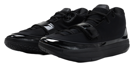 Serious Player Only Easy 1 Plus All Black mid top basketball shoes, unisex, pure black  vjsneaker.com