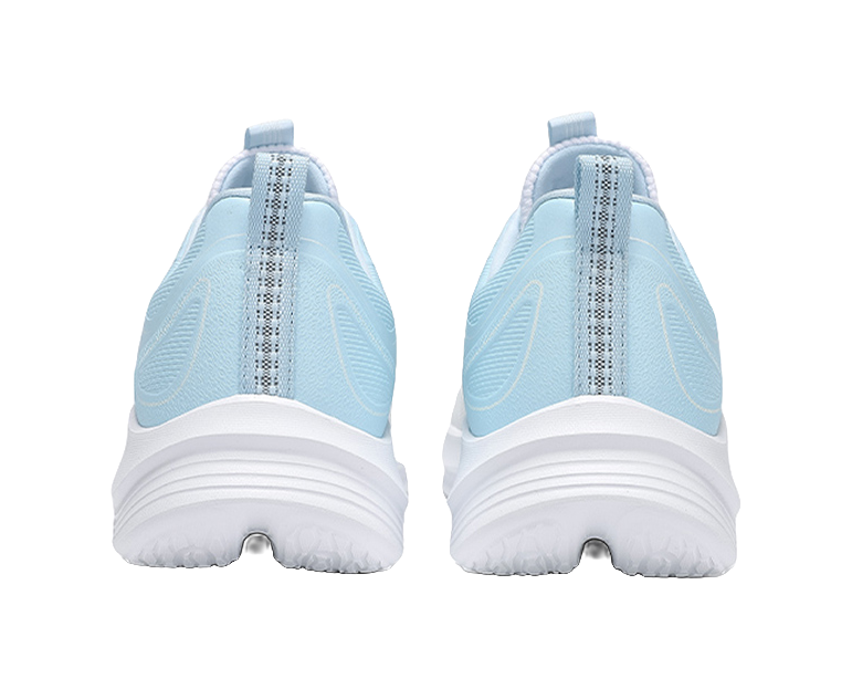 XTEP Cushioning, Wear Resistant Low top Casual Running Shoes Men's Classic White Ripple Blue 