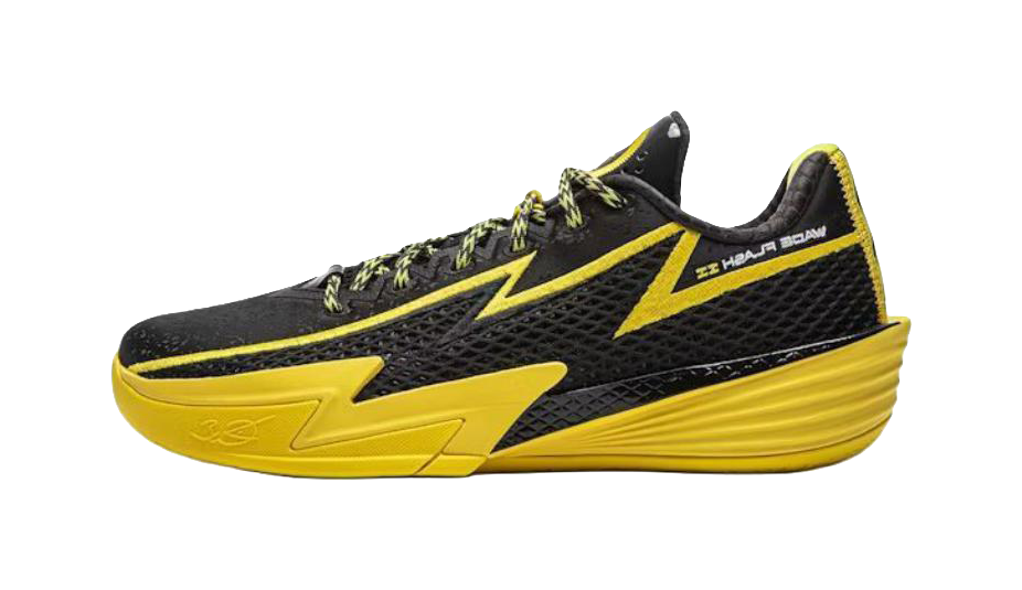 Li Ning Abrasion Resistant Cushioning Abrasion Resistant Cushioning Low top Basketball Shoes Mens Black Yellow  vjsneaker.com