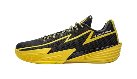 Li Ning Abrasion Resistant Cushioning Abrasion Resistant Cushioning Low top Basketball Shoes Mens Black Yellow  vjsneaker.com
