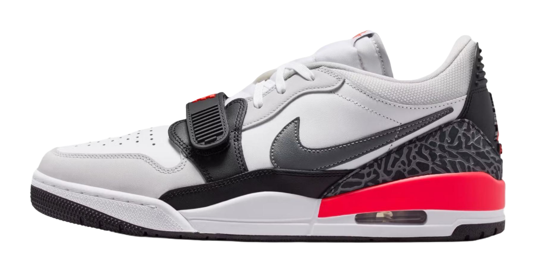 Jordan Legacy 312 Low top Vintage Basketball Shoes Mens White Red  vjsneaker.com