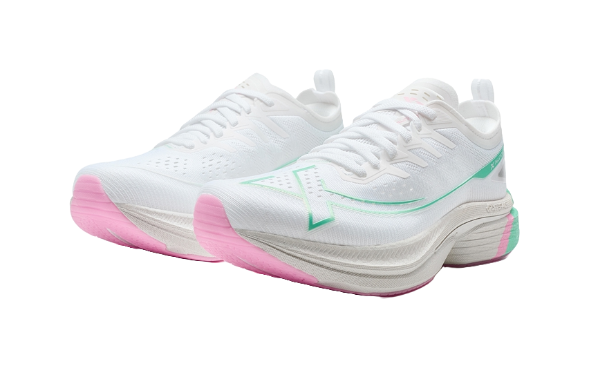 XTEP One Piece Molding 3 Running Shoes Women's Low top Neon Cherry Pink/Macaque Green 