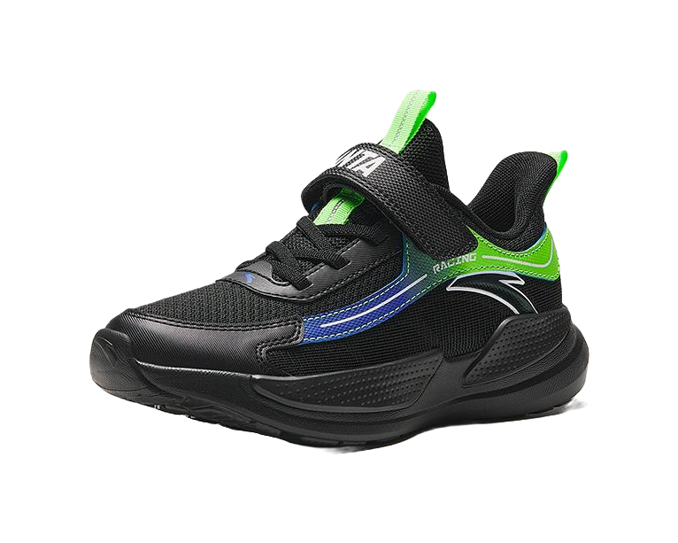 Antakids Abrasion Resistant Low Top Kids' Running Shoes Black Green 