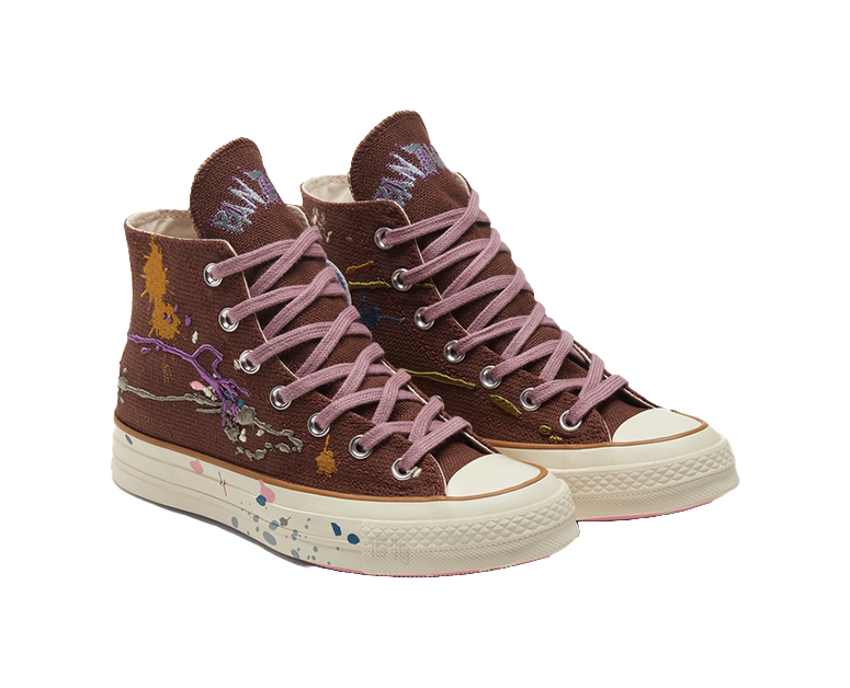 Chuck 70 Bandulu x Chuck 70 Converse High Paint Splatter - Cappuccino Base  vjsneaker.com
