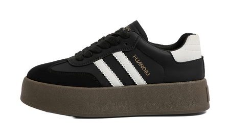 HUANQIU Slip Resistant, Abrasion Resistant, Lightweight, Breathable, Height Increasing Low top Skateboard Shoes Womens  VJSNEAKER