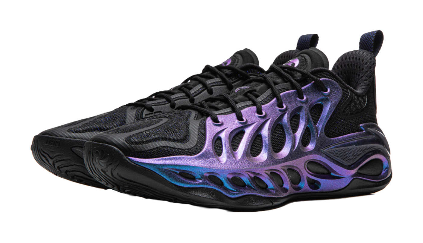 Li-Ning BadFive Sniper 2 Super "Purple Lightning Flash" ABFW013-6 - Outdoor Basketball Shoe Unisex Black Purple