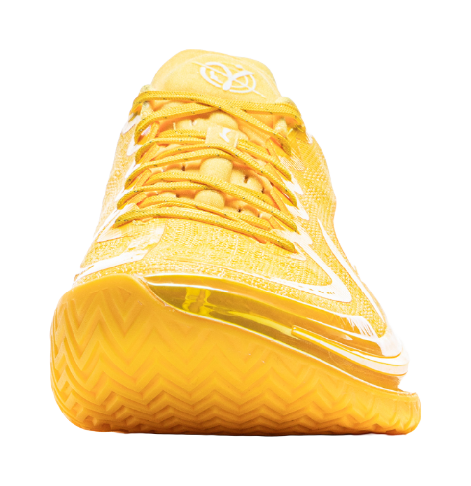 LiNing Gamma Cushioning Anti Slip And Wear Resistant Support Low Top Basketball Shoes Mens Neon Mango Yellow  VJSNEAKER