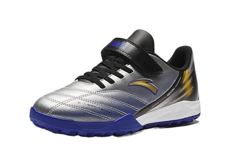 Antakids Low top Kids Soccer Shoes Silver Black Blue Kids  VJSNEAKER