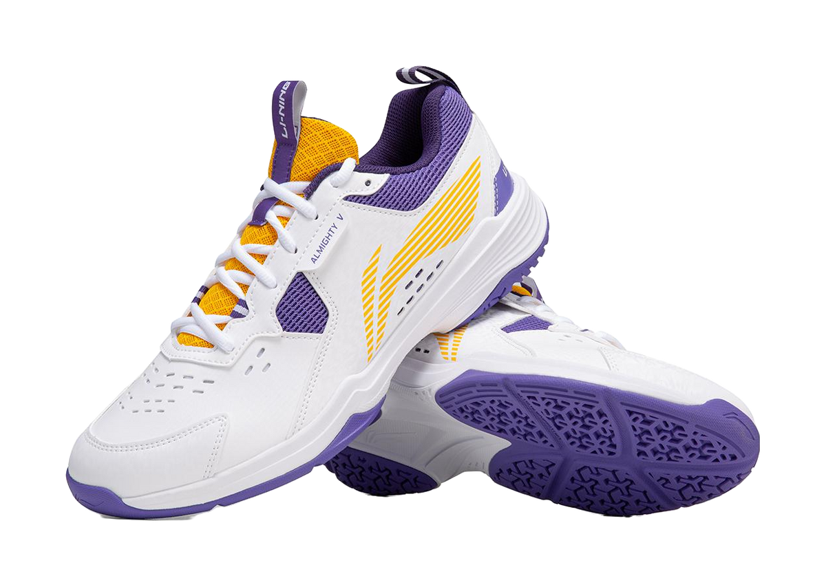 Li-Ning Ace V "White Purple" AYTT001-4 - Badminton Shoe Unisex