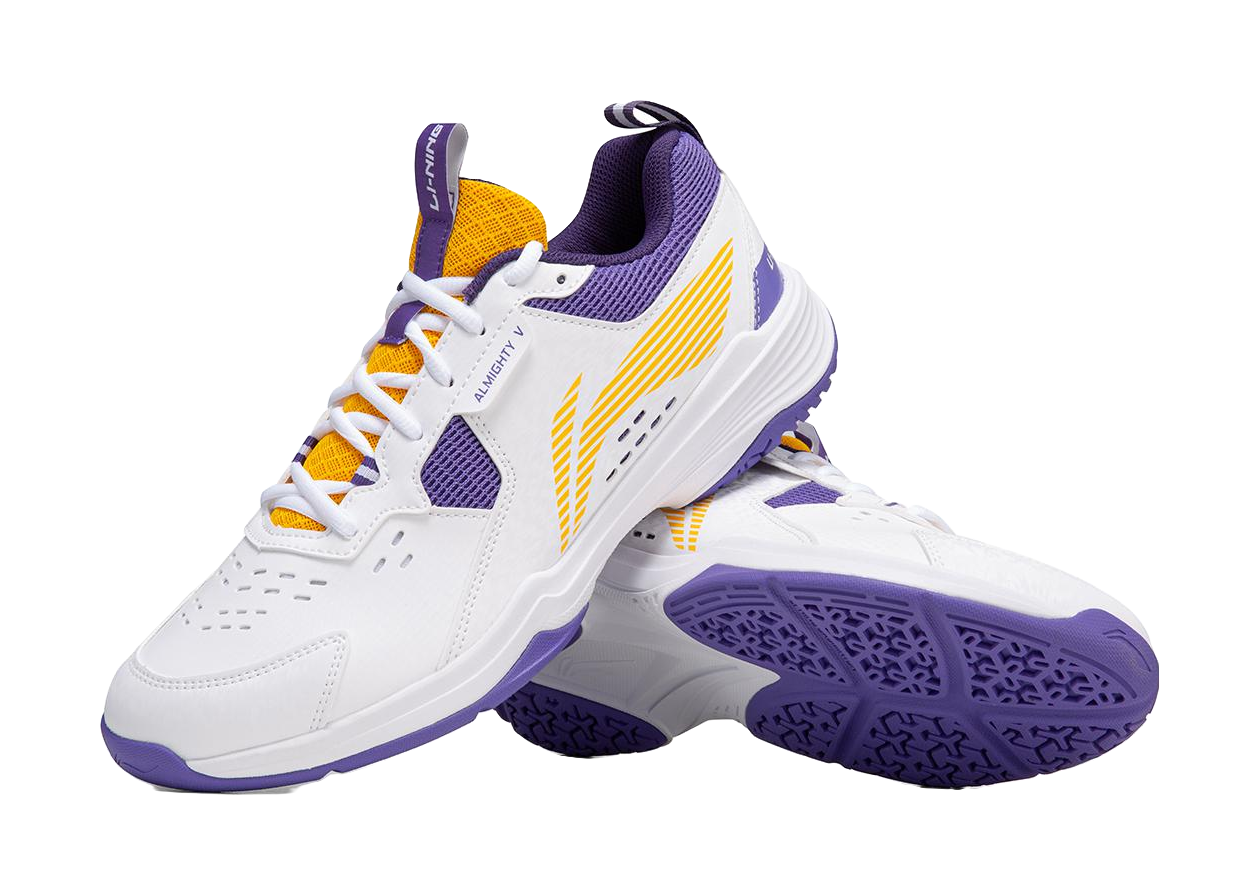 Li-Ning Ace V "White Purple" AYTT001-4 - Badminton Shoe Unisex