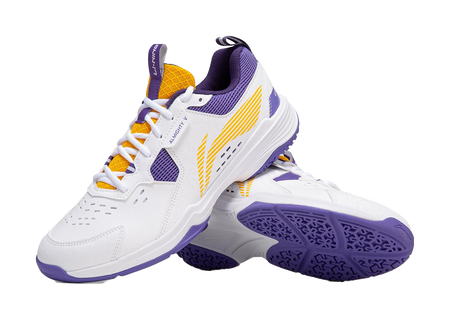 Li-Ning Ace V "White Purple" AYTT001-4 - Badminton Shoe Unisex