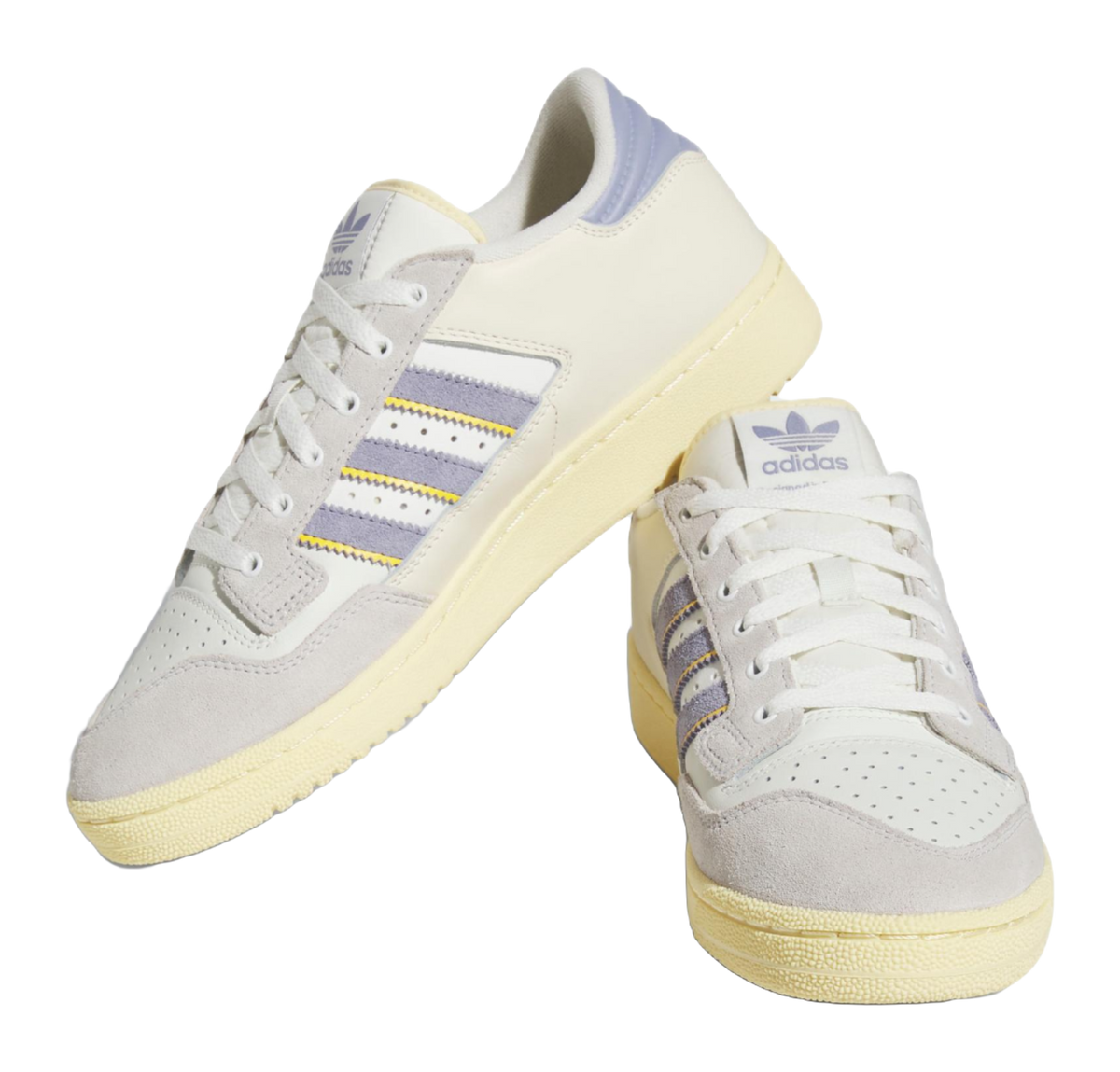 Adidas Centennial 85 Low Crystal White Silver Violet  vjsneaker.com