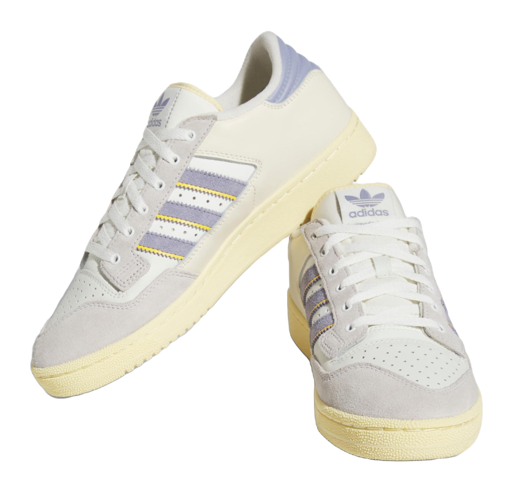 Adidas Centennial 85 Low Crystal White Silver Violet  vjsneaker.com