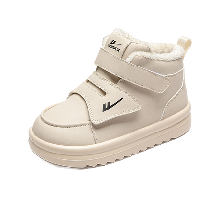 Warrior Power Fashion Plus Velvet Thick Anti Cold Cotton Boots Versatile Casual Snow Boots Wear resistant, Waterproof, Warm, High Help Children's Outdoor Shoes  VJSNEAKER