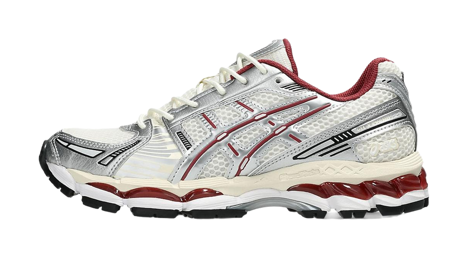 ASICS GEL Kayano 12.1 Abrasion Resistant Low top Casual Running Shoes Unisex Beige Silver  vjsneaker.com