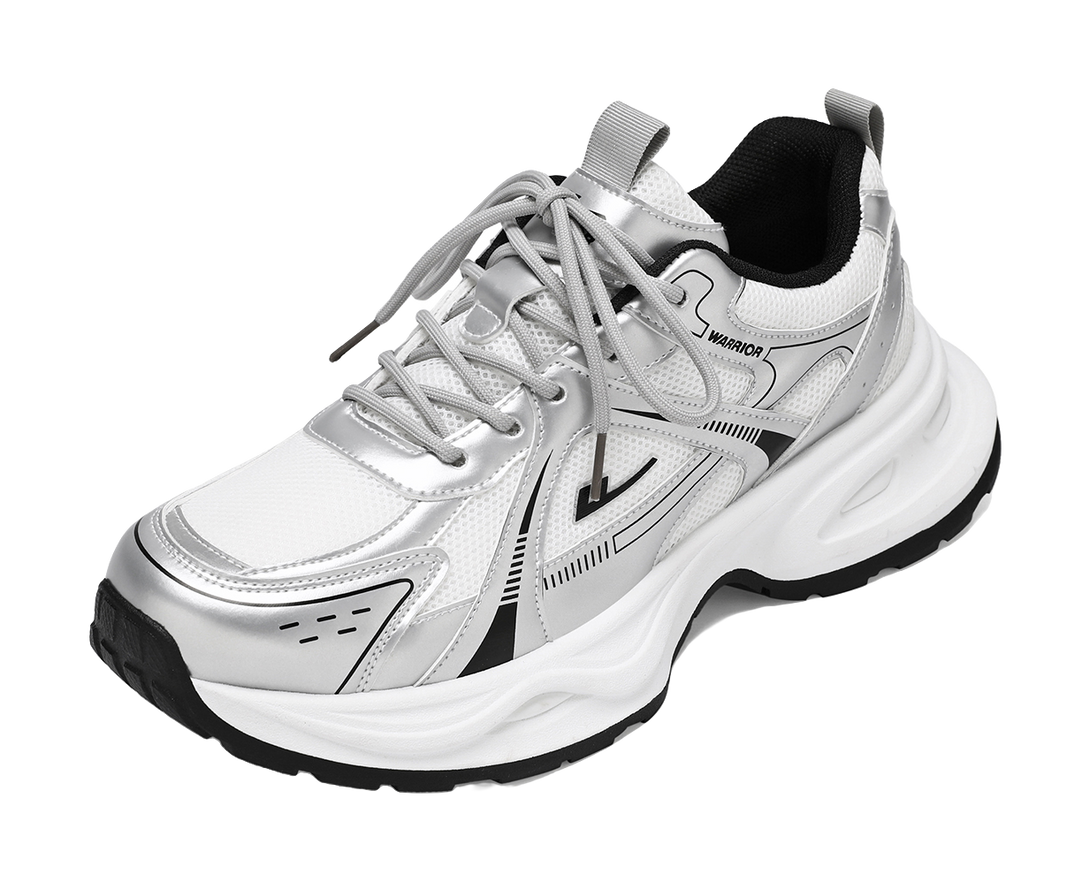 Warrior Abrasion Resistant Lightweight Height Increasing Low top Chunky Sneakers Unisex 