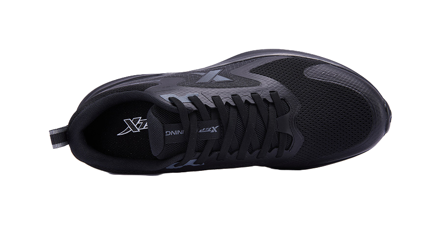 XTEP Hydrogen Wind Technology Cushioned Slip Resistant Abrasion Resistant Breathable Low Top Running Shoes Men's Black 