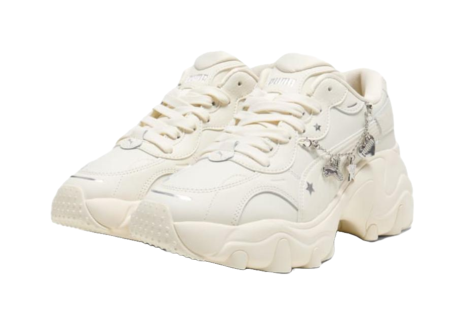 PUMA Pulsar Wedge Low Top Casual Shoes Womens Ecru  vjsneaker.com