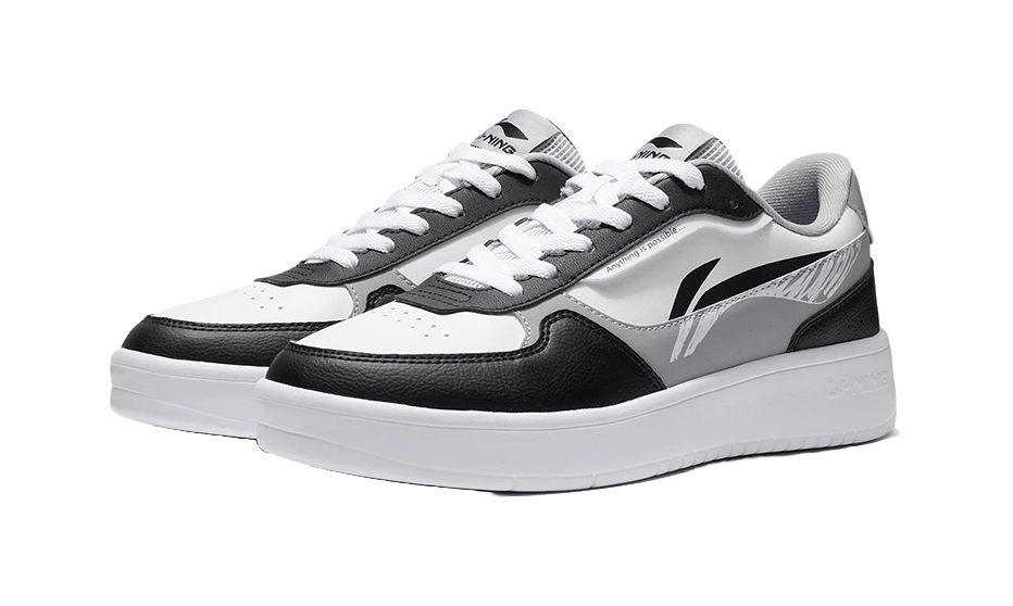 LINING Duda Skateboard Shoes Men's Low top Black/Standard White 