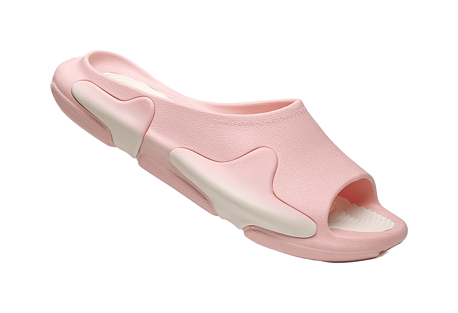 EQLZ EQUALIZER Oasis Slip Resistant Abrasion Resistant Cushioning Slide Slippers Unisex Strawberry Butter
