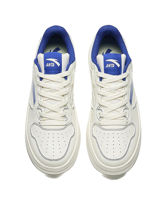 Anta Relaxed Anti-Slip Wear-Resistant Low-Top Skateboard Shoes Men's White 