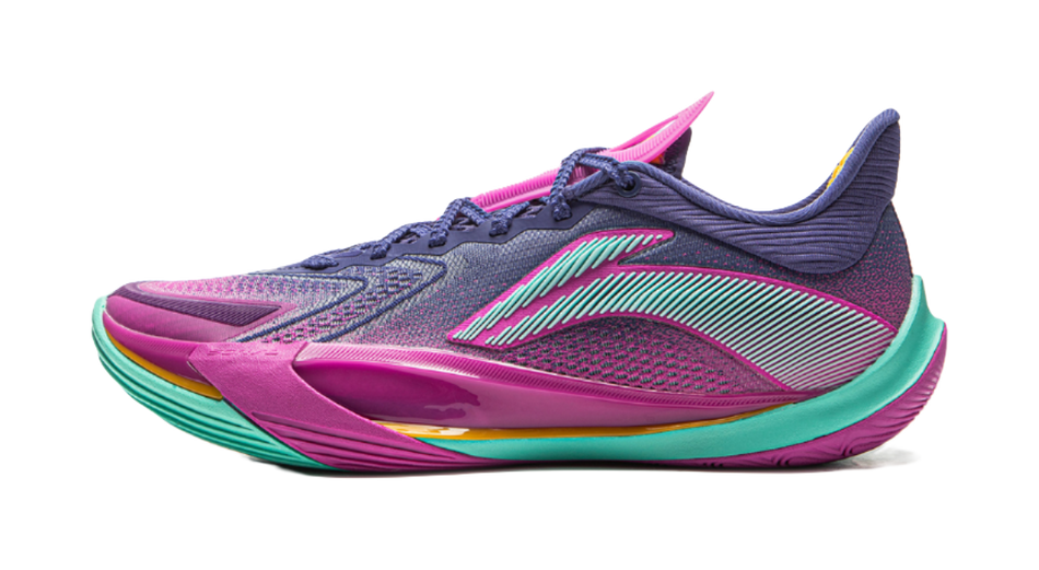 Li Ning Sonic 13v2 Basketball Shoes Mens Low top Clear Twilight Blue/Fierce Purple  VJSNEAKER