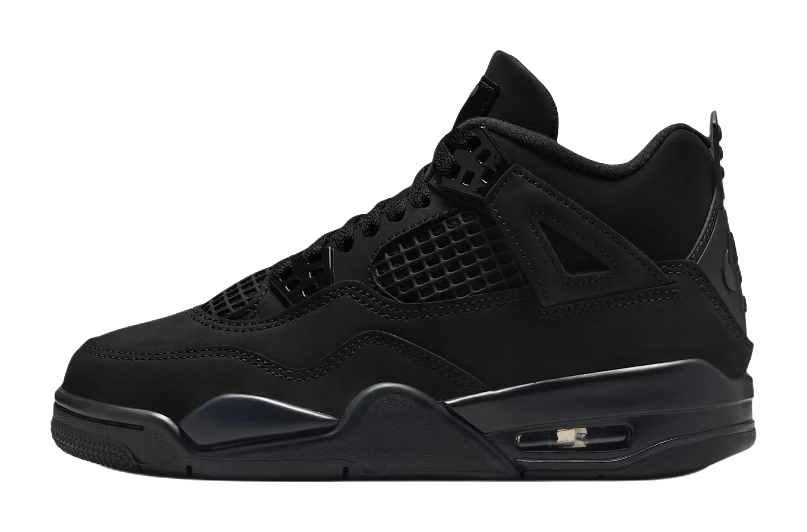 Jordan Air Jordan 4 Mid top Childrens Basketball Shoes Black Unisex  VJSNEAKER