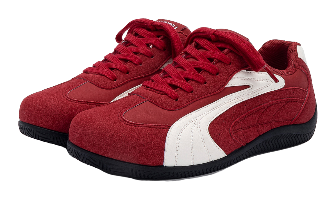 HUANQIU Lightweight Coverage Low top German Army Trainers Men's Red 