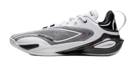 LiNing Flash Strike 11 Supportive And Elastic Low top Basketball Shoes Mens Black White  VJSNEAKER