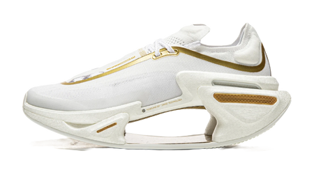 Li Ning Shadow 3.0 Cushioning Rebound Low top Running Shoes Unisex White Gold  VJsneaker