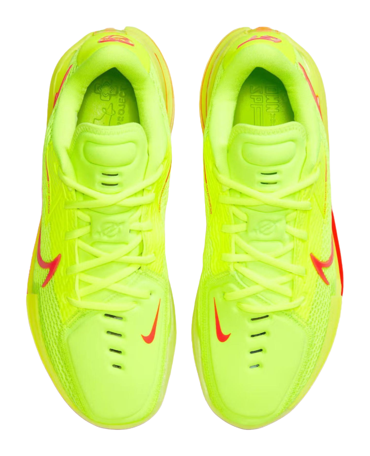 Nike Air Zoom G.T. Cut 1 Breathable Basketball Shoes Unisex Yellow Red  vjsneaker.com